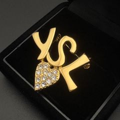 ✨未使用保管品✨Yves Saint Laurent ハート ラインストーン