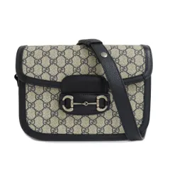 【名古屋】グッチ ホースビット 1955 ミディアム 602204 ショルダーバッグ ネイビー GGスプリーム SV金具 レザー 未使用