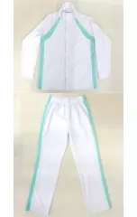 【中古】コスプレ衣装・グッズ(キャラクター) 青葉城西バレーボール部ジャージ(上着+パンツ) ホワイト×グリーン Lサイズ 「ハイキュー!!」