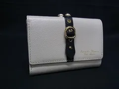 ■極美品■ Samantha Thavasa サマンサタバサ レザー 三つ折り がま口 財布 札入れ 小銭入れ レディース アイボリー系 FN5062