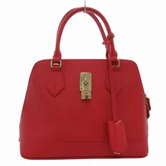 サマンサタバサ Samantha Thavasa レディアゼル 2WAY ハンドバッグ ショルダー 南京錠 ゴールドカラー金具 PVC 赤 レッド /FF