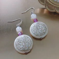 ハンドメイドアクセサリー アンティーク調 アシンメトリーピアス♡002