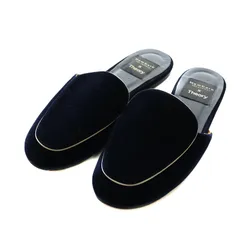 セオリー Theory ×Newbark ニューバーグ フラットシューズ ミュール ラウンドトゥ ベルベット 8 23.5㎝ 黒 ブラック /KP ■OSのサムネイル