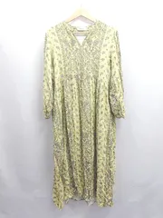 ◇ Θ◎ Sonny Label URBAN RESEARCH ペイズリー柄 長袖 ロング ワンピース サイズF グリーン系 レディース E  【1503310005004】