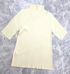 full house様専用ページ　PLEATS PLEASE (プリーツプリーズ) ハイネック 半袖 カットソー  レディース  アイボリー サイズ3