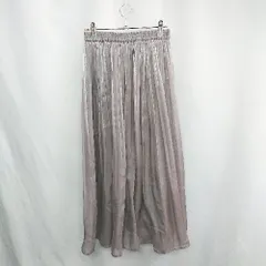 ◇ Θ couture brooch クチュールブローチ ロング プリーツ スカート サイズ38 パープル系 レディース E  【1502060013772】