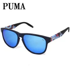 PUMA プーマ PU0229SA 004 57 サングラス アジアンフィット メガネ 眼鏡 UVカット 紫外線カット メンズ レディース ミラー ブルーのサムネイル
