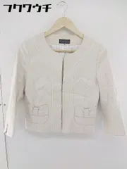 ◇ CROLLA クローラ 七分袖 ノーカラー ジャケット サイズ38 アイボリー レディース  【1106110010171】のサムネイル