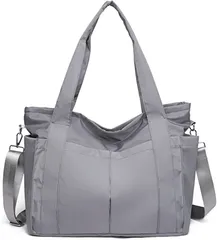 MT's SHOP 母の日 トートバッグ ショルダー 自立 ポケット 旅行 通勤 マザーズ( グレー)