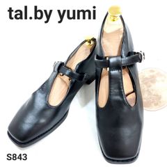tal.by yumi.　パンプス　Tストラップ　スクエアトゥ　ブラック　Mサイズ