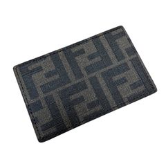 FENDI ズッカ柄 パスケース FF柄 ジャガードパスケース 定期入れ フラットカードケース 7AR911 ブラウン フェンディ