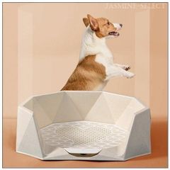 犬用トイレ ペット用トイレ トイレトレー しつけ用 トレーニング用 お手入れ簡単 壁付き プラスチック メッシュ 犬用品 ペット用品