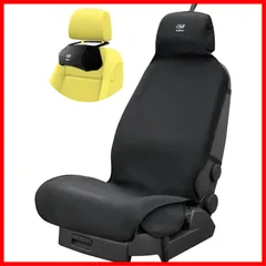 Chill カーシートカバー 汎用 軽/自動車/普通車対応 洗える AUTHENTICS - 柔らかく快適で、防水 吸汗 抗菌 消臭、取付簡単のシートエプロン、台湾製の機能性生地、化学製品の臭いがしない、ネックピローとして収納可能