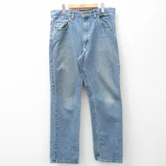 W36/古着 アリゾナジーンズ ジーンズ メンズ コットン 紺 ネイビー デニム 25jun21 中古 ボトムス ジーパン Gパン ロング パンツ