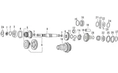 4速ミッション メインシャフト＆コンポーネント 【26】 :Spacer mainshaft sprocket 80-81