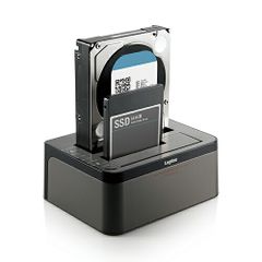 ELECOM HDD Case 3.5-inch HDD & 2.5-inch HDD + SSD 2-Bay Duplicator USB3.0 with Software and Error Skip Function LGB-2BDPU3ES (1 unit)