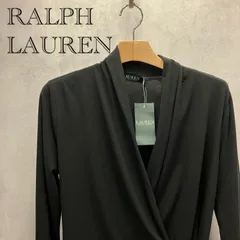 RALPH LAUREN ラルフローレン 200624502021 カシュクール トップス 長袖 L ブラック コットン ポリウレタン タグ付き レディース