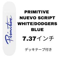 PRIMITIVE NUEVO SCRIPT WHITE/DODGERS BLUE スケートボードデッキ