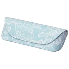☆ 花レース/ブルー ☆ メガネケース メガネケース おしゃれ 眼鏡ケース セミ ハード めがねケース 可愛い 花柄 シニアグラス 伊達めがね 老眼鏡 レディース 大人 かわいい グッズ 雑貨 ギフト