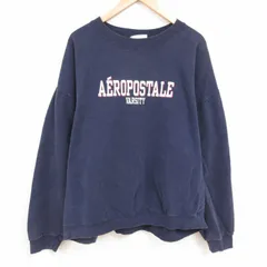 XL/古着 長袖 スウェット メンズ 90s エアロポステール 大きいサイズ クルーネック 紺 ネイビー spe 24dec14 中古 スエット トレーナー トのサムネイル