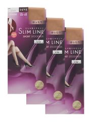 [アツギ] ストッキング SLIM LINE(スリムライン) ひざ下丈 クチゴムゆったり ストッキング 〈3足組〉 FS3501 レディース スキニーベージュ