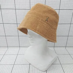 ◇ Θ バザール シンプル系 コーデュロイバケット ハット ブラウン系 サイズ56～60cm レディース E  【1508260028981】