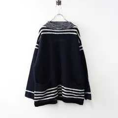 45R アルル縮絨逆バスク 908 オーシャン モックネック ニット ネイビー 8108060.jpg