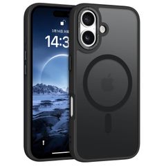 【在庫処分】耐衝撃 ケース ケース 用 用 16 半透明 16 16 アイフォン カバー 6.1インチ用 いPhone 軽量 耐久性 薄型 手触りが良い 指紋防止 傷つけ防止 レンズ保護 ストラップホール付き 落下防止 ブラック 防滑 マグセーフ対応 アイフォ