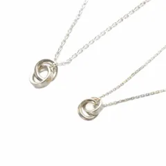 ヨンドシー 4℃ SILVER ダブルループ ペアネックレス ペンダント シルバー