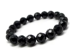 64面カット オニキス ブレスレット 10mm パワーストーン ブレスレット メンズ レディース 天然石 数珠 アクセサリー