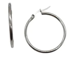 Petit-Germe プチジェルム フープ ピアス ステンレス 316L 金属アレルギー対応 10-30mm シルバーカラー P1026