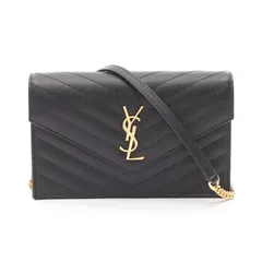 サンローラン SAINT LAURENT ショルダーバッグ カサンドラ エンベロープ 742920BOW011000 ブラック レザー カサンドラ エンベロープ チェーンウォレット レディース 新品のサムネイル