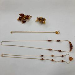 べっ甲風アクセサリー（ネックレス　ブローチ）まとめ売り