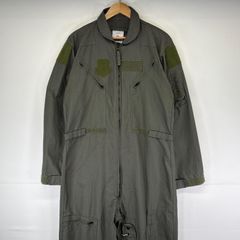 古着 ミリタリー  USA製 長袖つなぎ CWU 27P ジャンプスーツ フライト ミリタリータイプ 44L  グリーン メンズ