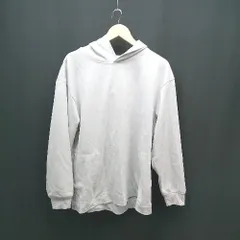 ◇ GLOBAL WORK フード付き プルオーバー スウェード系 透け感なし 長袖 トレーナー サイズL ライトグレー レディース E  【1309250027744】