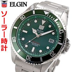 【新品】エルジン ELGIN ソーラー ダイバー腕時計 FK1426S-GR