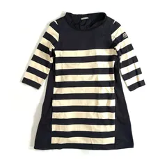 MONCLER ABITO CORTO モンクレール レディース ボーダー ワンピース XS