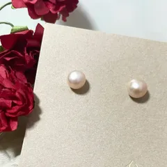 淡水パール　SV925  ピアス　ラベンダー