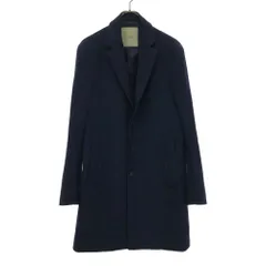 EDIFICE チェスターコート　ネイビー　新品　未使用品 SUPER 140's ウール / カシミヤ チェスターコート（チェスター