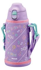 ピーコック魔法瓶工業(The-peacock) ピーコック 水筒 子供 2WAYタイプ パープルピンク 800ml 保温 保冷 直飲み コップ ワンタッチ マグ ボトル 魔法瓶 ASG-W82 PV