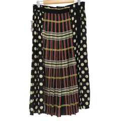 ザラ ZARA 柄切替プリーツスカート レディース  L