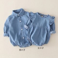 デニムロンパース　子供服