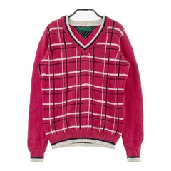 サイズ：S TOMMY HILFIGER GOLF トミー ヒルフィガーゴルフ  ニット セーター チェック柄 ピンク系 [240101351686] ゴルフウェア レディース ストスト