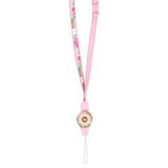 ☆ ピンク ☆ ネックストラップ Fleur ネックストラップ 脱着式 スマホ スマホストラップ スマホネックストラップ リングストラップ スマホリング ホールドリング 落下防止 2WAY 社員証 パスケース おしゃれ オシャレ シンプル NKS-FLE