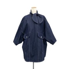 未使用品 AKIRANAKA アキラナカ リボンデニムプルオーバー オーバーサイズジャケット ネイビー 1 AP2030-NV