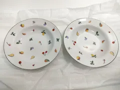 [48la] シャーフォード SHAFFORD AMBROSIA フルーツ模様スープ皿