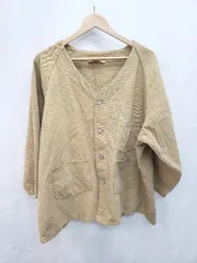 ◇ PENNEYS ぺニーズ コットン シンプル ノーカラー 長袖 ジャケット ベージュ レディース P  【1405090010295】のサムネイル