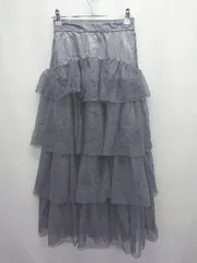 ◇ ⊂ GRL グレイル ロング丈 チュール スカート サイズS チャコールグレー系 レディース E  【1503040003301】