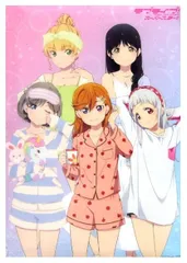ラブライブ スーパースター Liella A3クリアポスター 澁谷かのん 唐可可 嵐千砂都 平安名すみれ 葉月恋 パジャマイラスト アニメイト購入特典