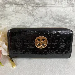 TORY BURCH　トリーバーチ　長財布　エナメル　クロコ型押し　金プレート 2025年最新】トリーバーチ 長財布 エナメルの人気アイテム